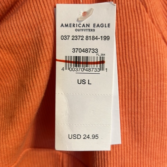 NWT American Eagle 🦅 Off the Shoulder Ribbed Crop Top, Great Color - Picture 7 of 7